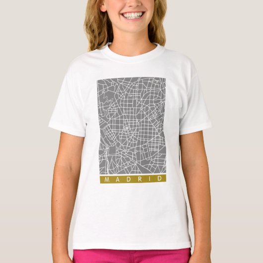 Madrid map t-shirt (Voorkant)