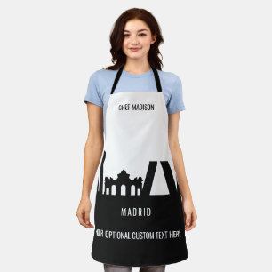 Madrid mijlpalen aangepaste naam & tekst schort