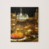 Madrid Night Skyline Legpuzzel (Verticaal)