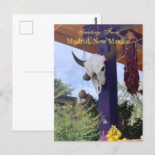 Madrid NM Bull Skull Red Chili Ristra Briefkaart