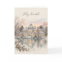 Madrid Palacio de Cristal Aquarel Kerstmis