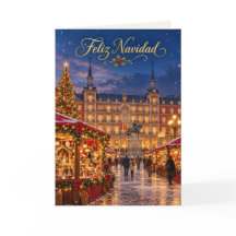 Madrid Plaza Mayor Gelukkig Kerstmis