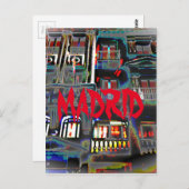 Madrid por la noche en la Gran Vía (España) Briefkaart (Voorkant / Achterkant)