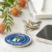 Madrid Round Emblem Sleutelhanger (Zijkant)