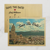 Madrid Save the Date Spain Aankondigingskaart (Voorkant / Achterkant)