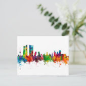 Madrid Spain Skyline Briefkaart (Staand voorkant)