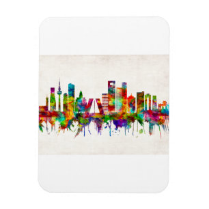 Madrid Spain Skyline Magneet