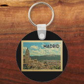 Madrid Spain Vintage Travel Sleutelhanger (Voorkant)