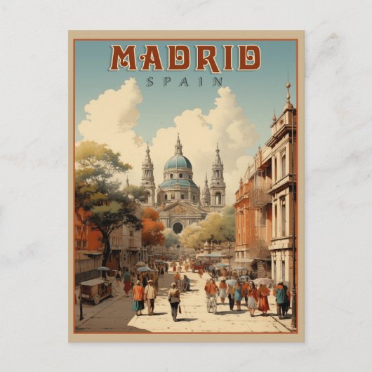  Madrid, Spanje Briefkaart (Voorkant)