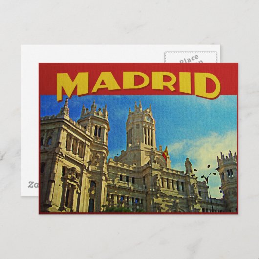 Madrid Spanje Briefkaart (Voorkant / Achterkant)