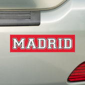 Madrid Spanje Bumpersticker (Op auto)