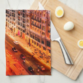 Madrid Spanje Capitol City Skyline Theedoek (Quarter Fold)