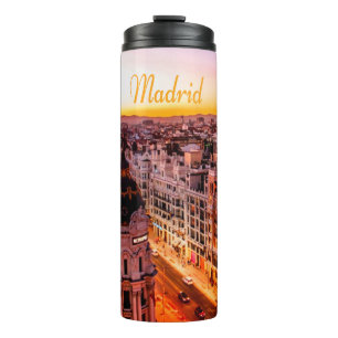 Madrid Spanje Capitol City Skyline Thermosbeker