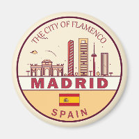 Madrid Spanje City Skyline Embleem