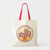 Madrid Spanje City Skyline Embleem