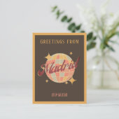 Madrid Spanje Disco bal Retro  Briefkaart (Staand voorkant)