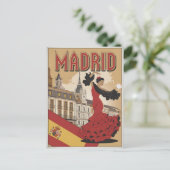 Madrid Spanje flaminco souvenirs, geschenken Briefkaart (Staand voorkant)