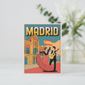  Madrid Spanje flaminco souvenirs, geschenken Briefkaart (Staand voorkant)