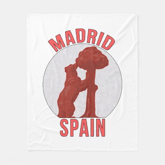 Madrid Spanje Fleece Deken (Voorkant)