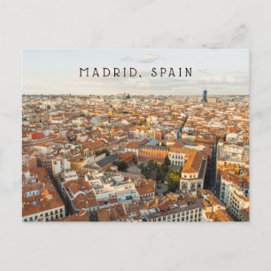 Madrid Spanje Luchtstadsbeeld Reizen Briefkaart