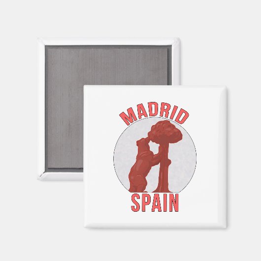 Madrid Spanje Magneet (Voorkant / Achterkant)