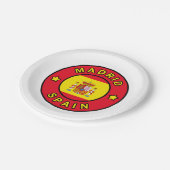 Madrid Spanje Papieren Bordje (Gekanteld)