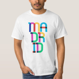 Madrid Spanje Pop Art Letters T-shirt