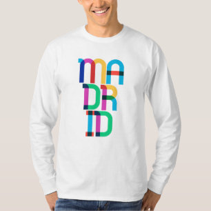 Madrid Spanje Pop Art Letters T-shirt