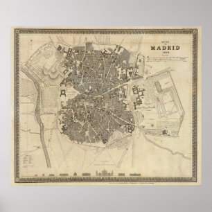 Madrid, Spanje Poster