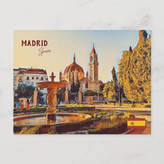 Madrid Spanje Reislandschap souvenir Briefkaart (Voorkant)