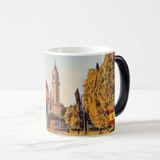 Madrid Spanje Reislandschap souvenir Coffee Mok (Voorkant rechts)