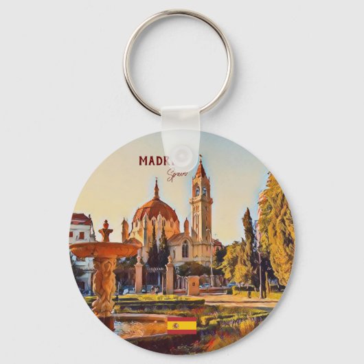 Madrid Spanje Reislandschap souvenir Sleutelhanger (Voorkant)