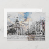 Madrid Spanje Reizen Landschap Souvenir Vakantie Feestdagenkaart (Voorkant / Achterkant)