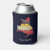 Madrid Spanje Retro Regio Kaart  Bull Blikjeskoeler (Blikje Achterkant)