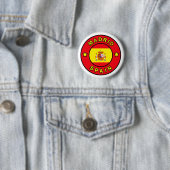 Madrid Spanje Ronde Button 5,7 Cm (In situ)