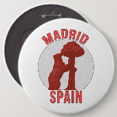 Madrid Spanje Ronde Button 6,0 Cm (Voorkant /achterkant)
