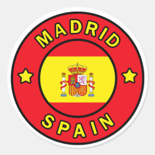 Madrid Spanje Ronde Sticker