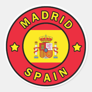 Madrid Spanje Ronde Sticker
