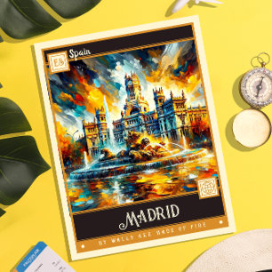 Madrid, Spanje    schilderij Briefkaart