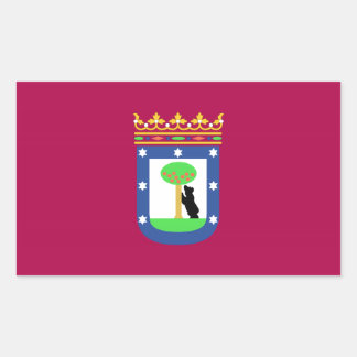 Madrid Spanje (stad) Vlag Rechthoekige Sticker