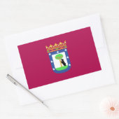 Madrid Spanje (stad) Vlag Rechthoekige Sticker (Envelop)