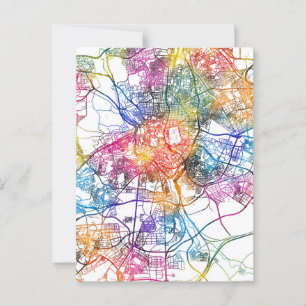 Madrid Spanje Stadskaart Briefkaart