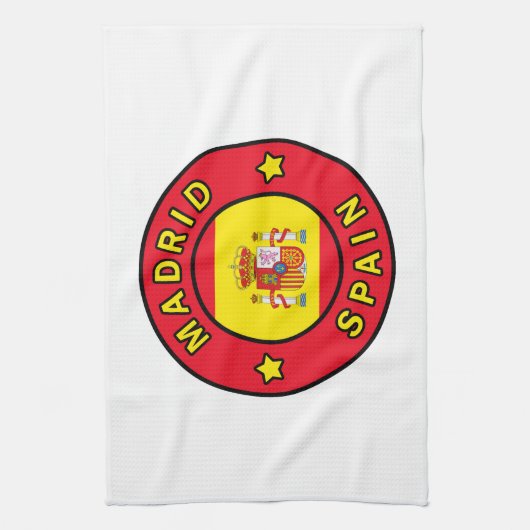 Madrid Spanje Theedoek (Verticaal)