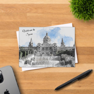 Madrid Spanje – Vakantie souvenir Welkom in Spanje Acryl Uitnodigingen