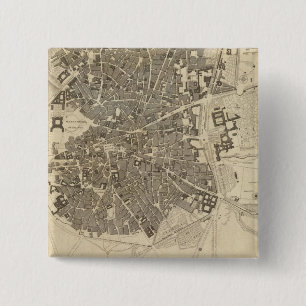 Madrid, Spanje Vierkante Button 5,1 Cm