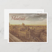 MADRID SPANJE VINTAGE - GRAN VIA BRIEFKAART (Voorkant / Achterkant)