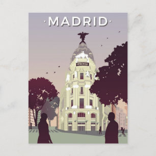 Madrid Spanje vintage reizen espana Spaans Briefkaart