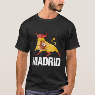 Madrid Spanje Vlag Stierengevecht T-shirt