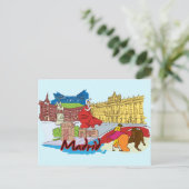 Madrid, Spanje Wereldberoemde stad Briefkaart (Staand voorkant)