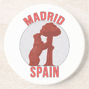 Madrid Spanje Zandsteen Onderzetter